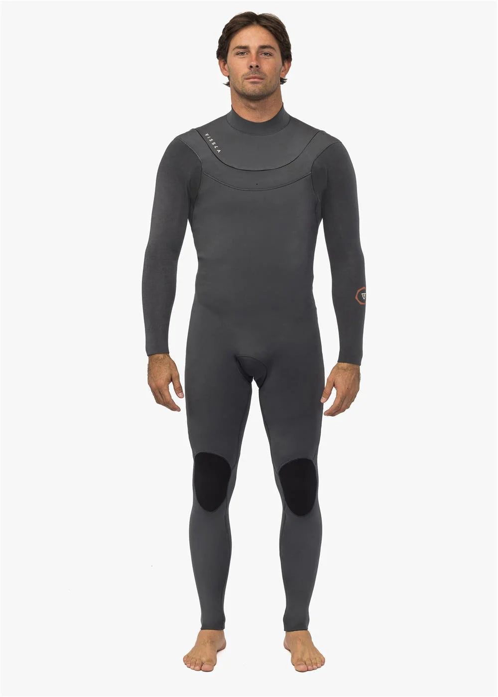 Vissla Mens New Seas 4-3 U-Zip Graphite