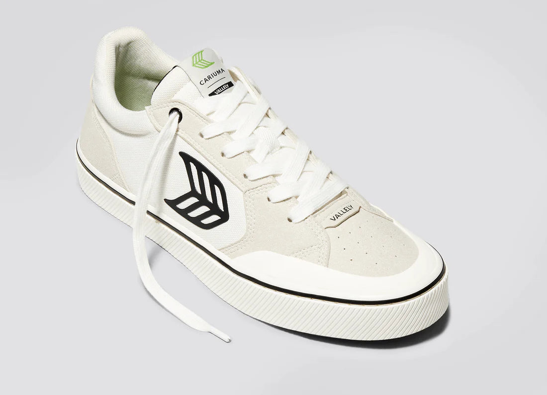 Cariuma Mens Vallely PRO Vintage White Suede White